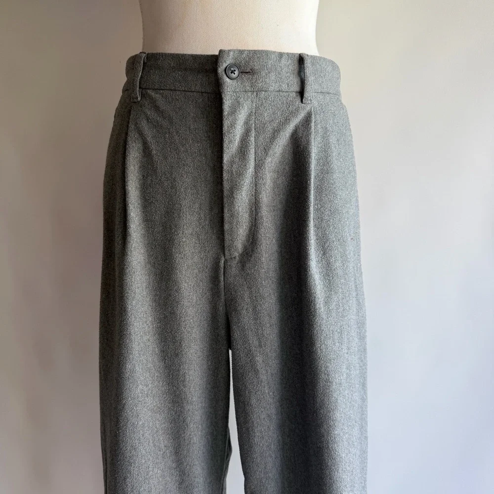 Muji Brushed Wide Trousers - sz L - Picture 5 of 7